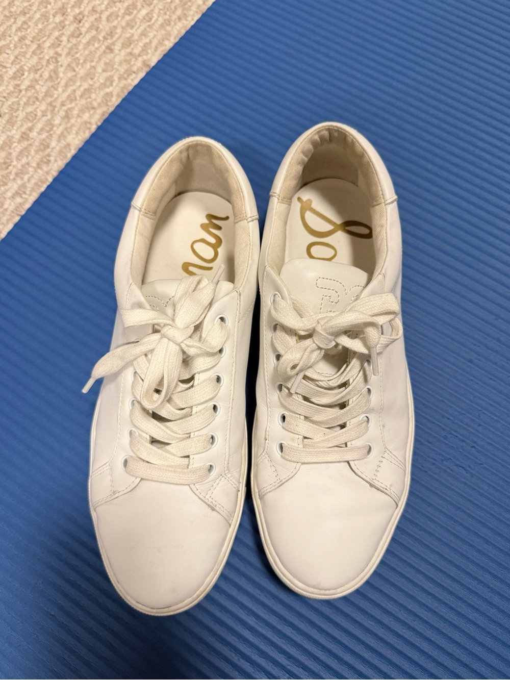 White Leather Sam Edelman Sneakers